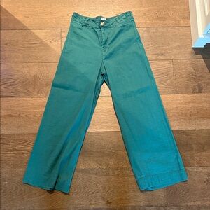 AnthropoTeal Wide-Leg Pants